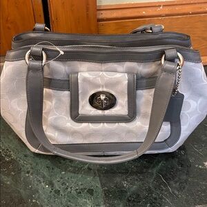 NWOT Vintage Coach Gray Shoulder Bag